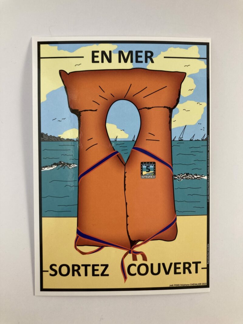 Carte Postale «  En mer, sortez couvert » – Image 3