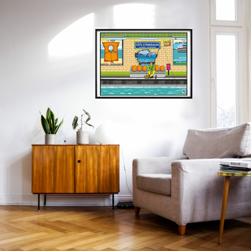 Affiche « LA VIE CANCALAISE METRO la Houle - Les Rimains »  Couleur – Image 2