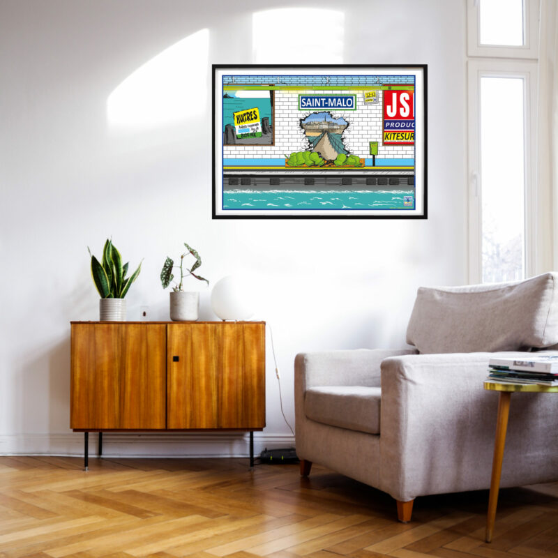 Affiche «  LA VIE MALOUINE SAINT-MALO METRO » Couleur – Image 2