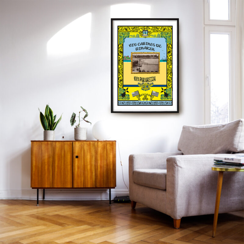 Affiche Breizhland Les cabines de Dinard