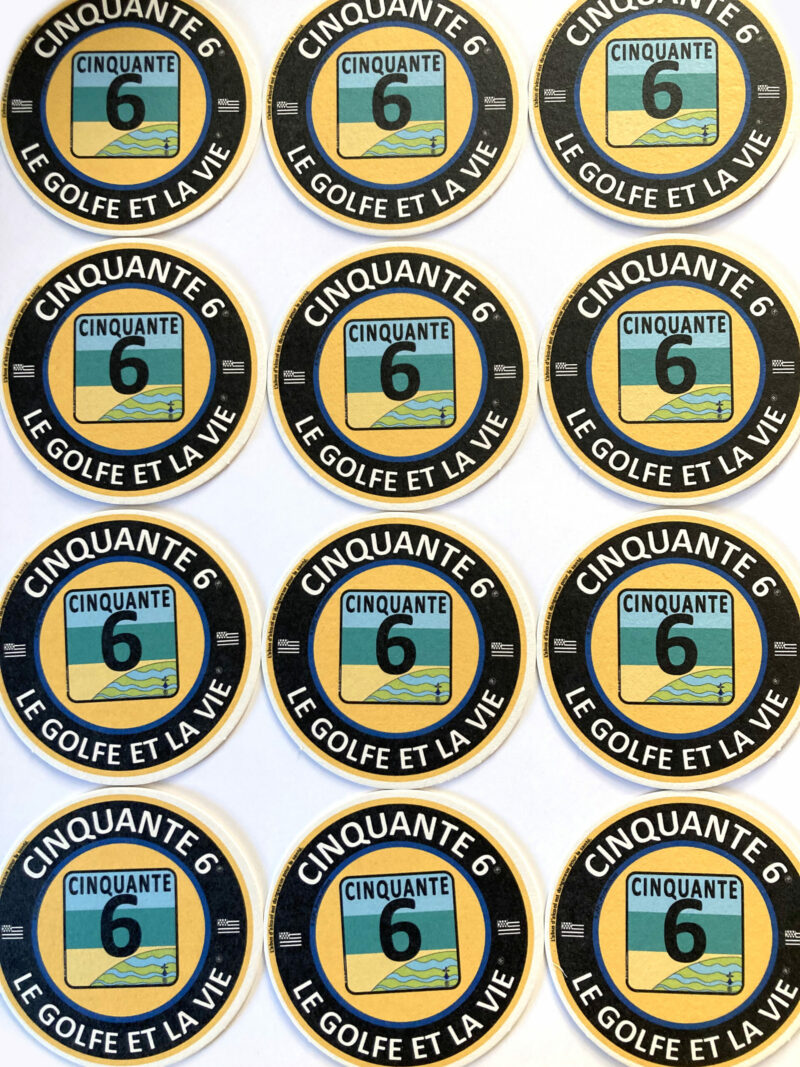 Set de 12 sous bocks Cinquante 6 rond jaune