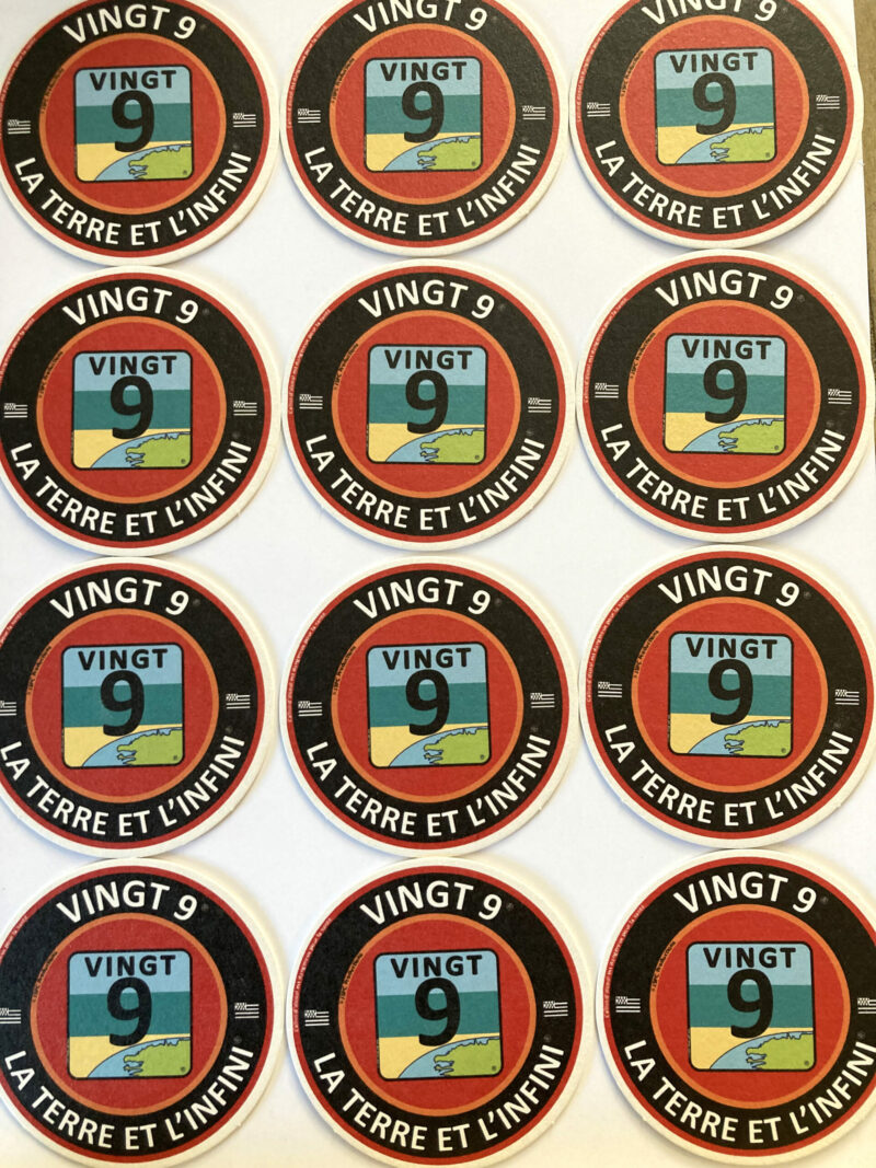 Set de 12 sous bocks Vingt 9 rouge