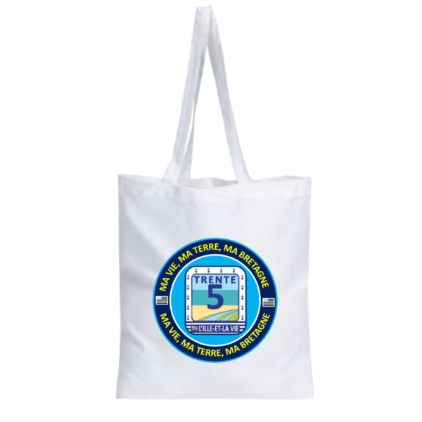 TOTE BAG « TRENTE 5 L'ILLE-ET-LA VIE BLEU »