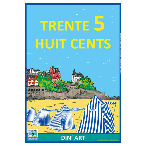 Affiche Breizhland DINARD TRENTE CINQ HUIT CENT