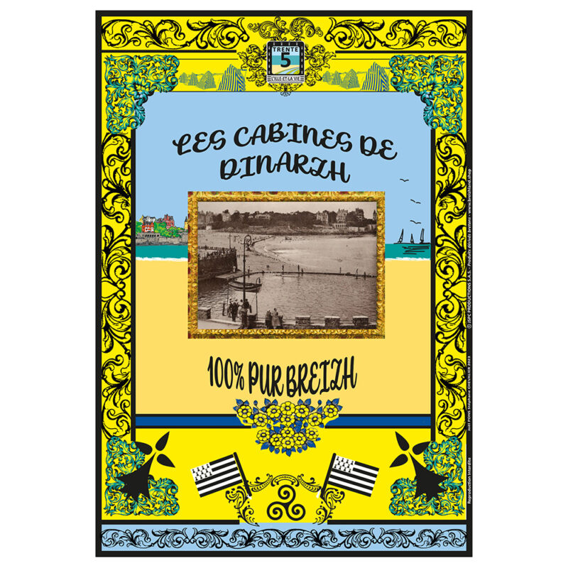 Affiche Breizland Les cabines de Dinard
