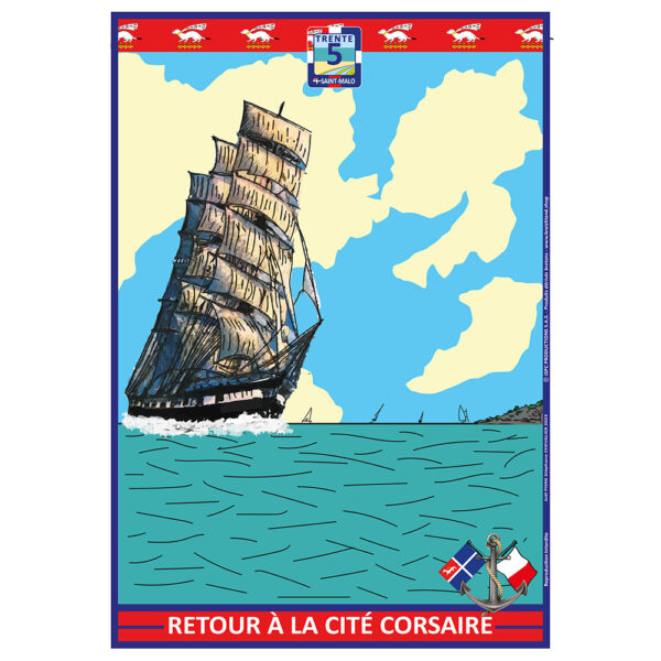 Affiche Breizhland Retour a la cité corsaire