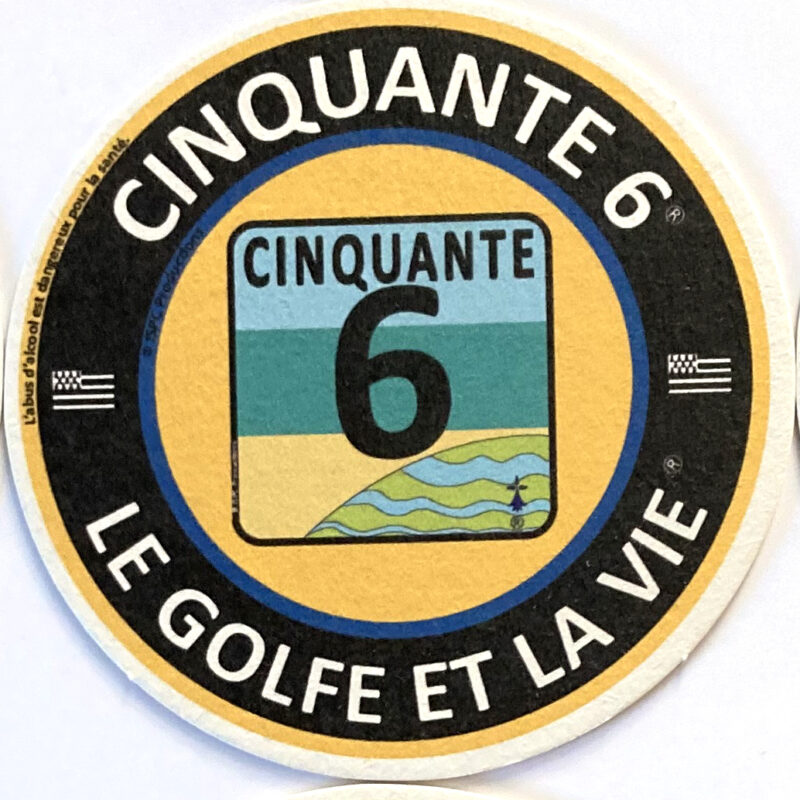Set de 12 sous bocks Cinquante 6 rond jaune