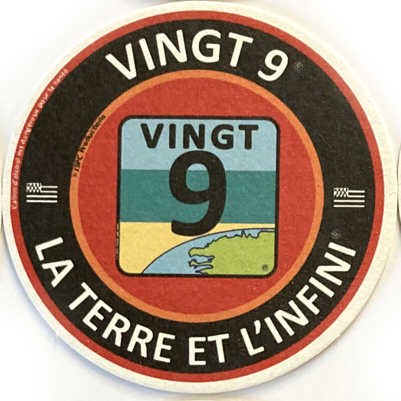 sous bocks Vingt 9 rouge
