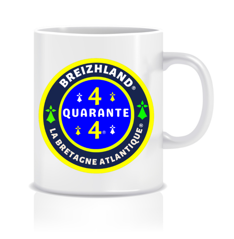 Mug QUARANTE 4 BREIZHLAND « LA BRETAGNE ATLANTIQUE »
