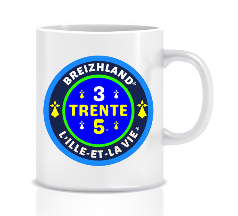 Mug BREIZHLAND « TRENTE 5 L’ILLE-ET-LA VIE »