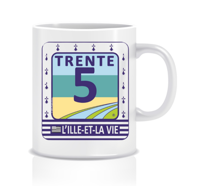 Mug « TRENTE 5 L’ILLE-ET-LA VIE » BLANC