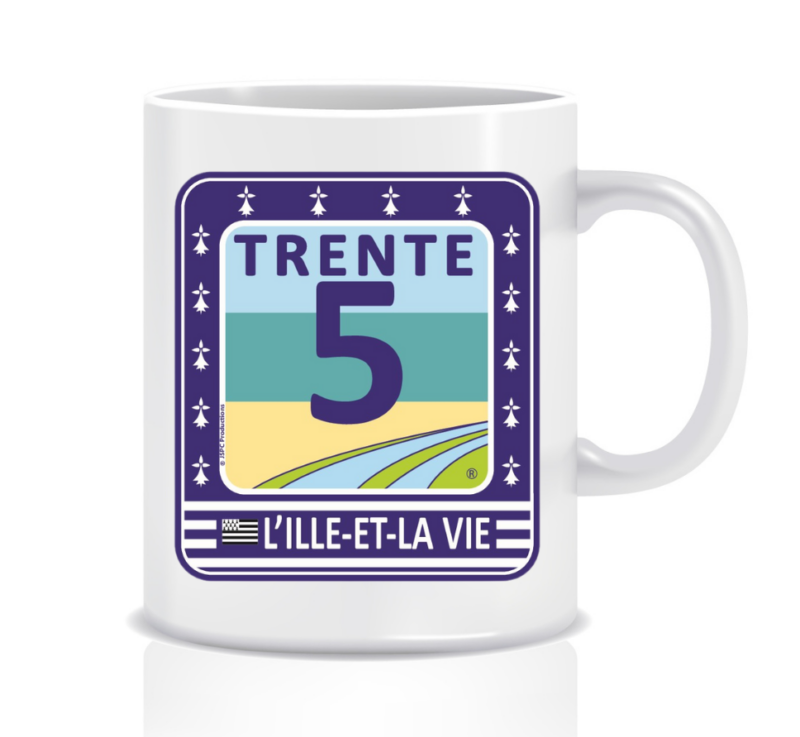 Mug « TRENTE 5 L’ILLE-ET-LA VIE » MARINE