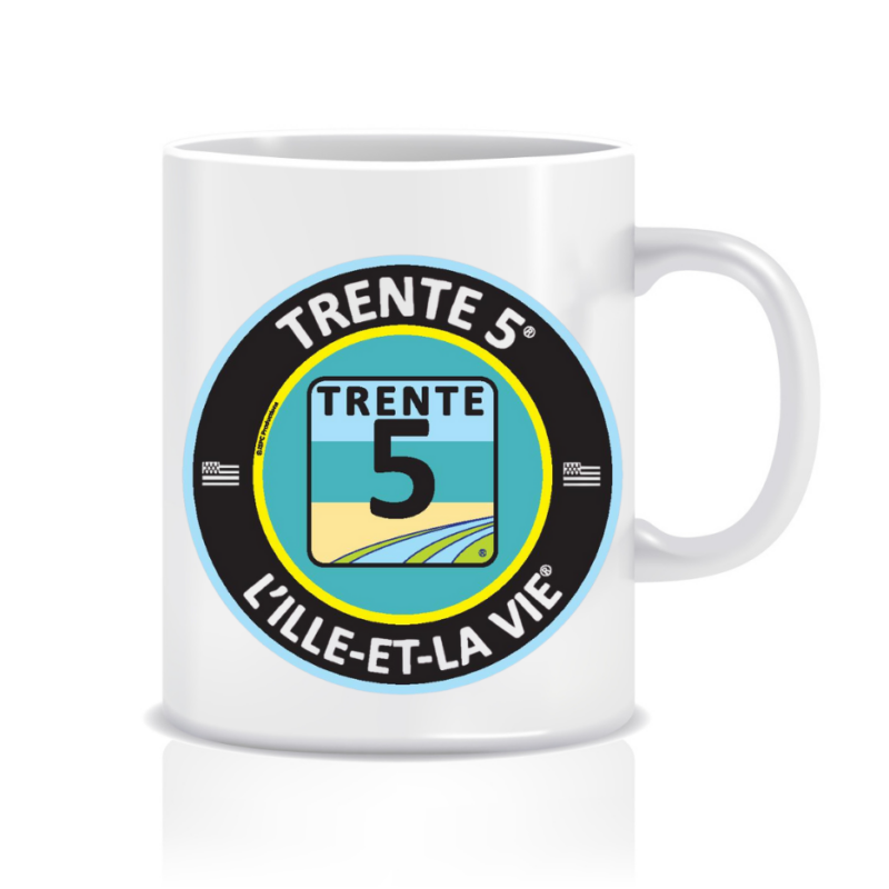 Mug « TRENTE 5 L’ILLE-ET-LA VIE » ROND EMERAUDE