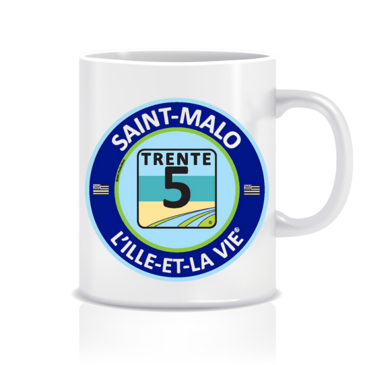 MUG  « TRENTE 5 L’ILLE-ET-LA VIE » ROND SAINT-MALO